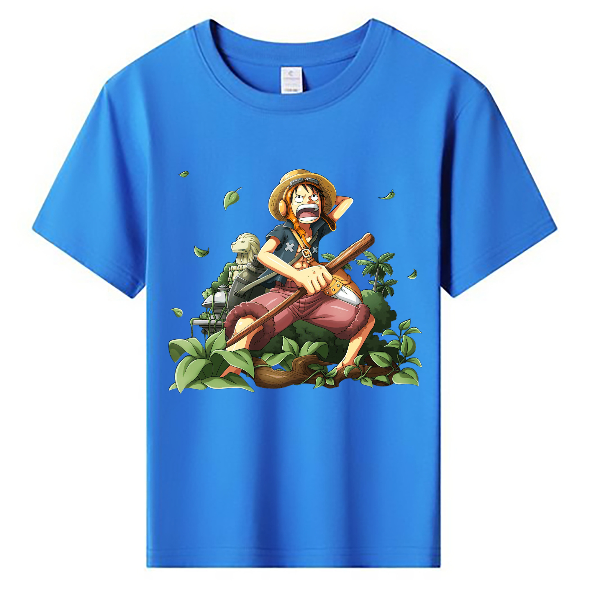 （画像用） ワンピース モンキー・D・ルフィ ONE PIECE Monkey D. Luffy 綿100％キッズTシャツ（フロントプリント）